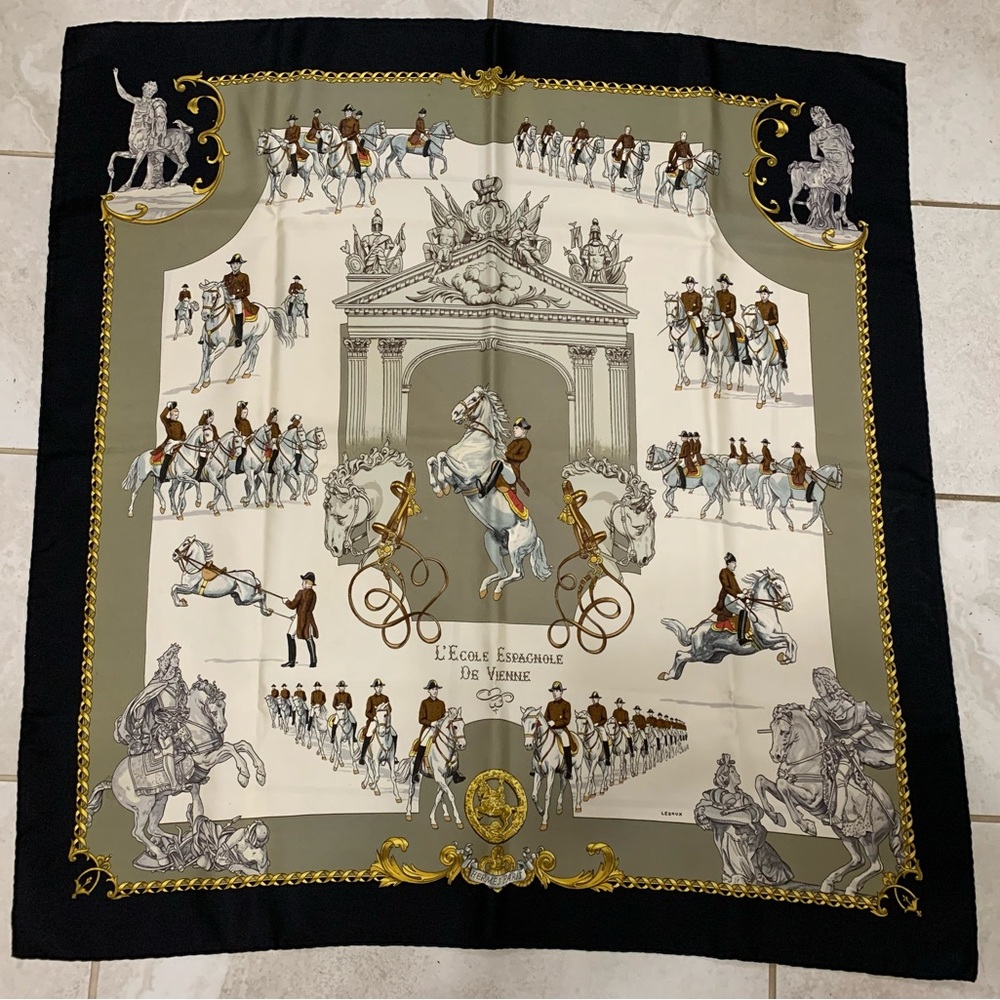 Vintage Hermes 90cm Silk Scarf Ledoux